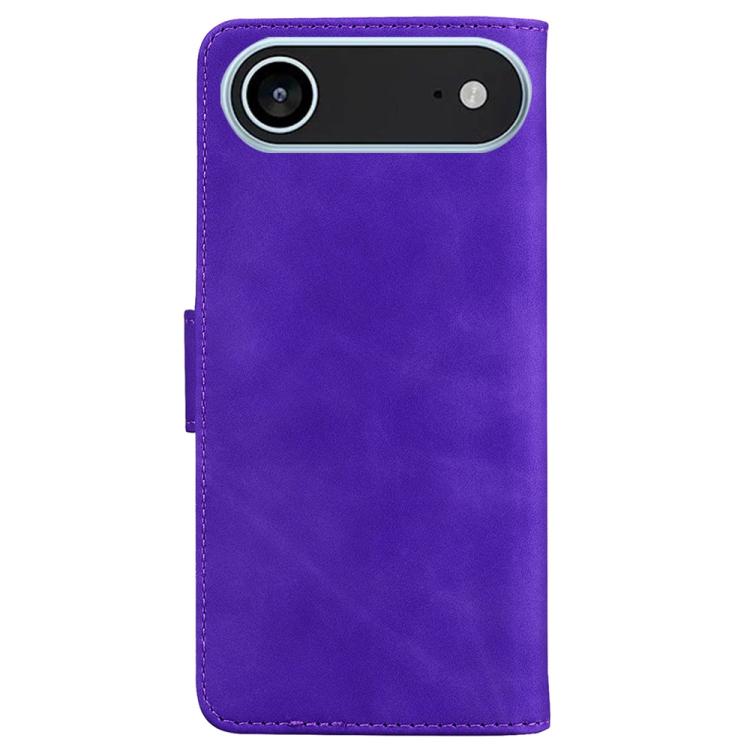 For iPhone Air Skin Feel Pure Color Flip Leather Phone Case