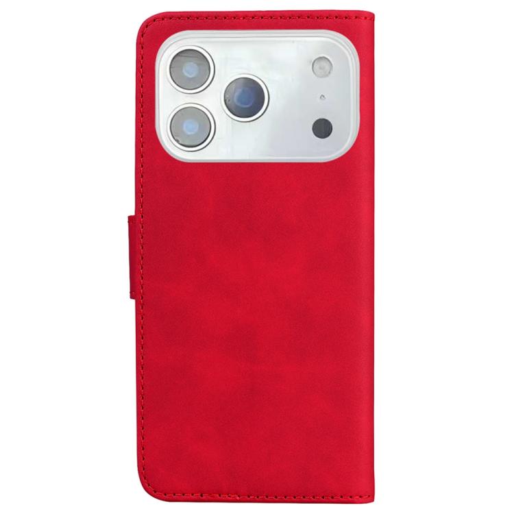 For iPhone 17 Pro Skin Feel Pure Color Flip Leather Phone Case