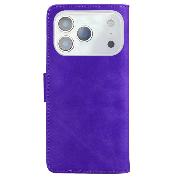 For iPhone 17 Pro Max Skin Feel Pure Color Flip Leather Phone Case