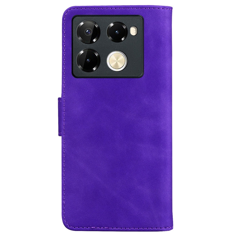 For Infinix Note 40 Pro 4G / 5G Skin Feel Pure Color Flip Leather Phone Case