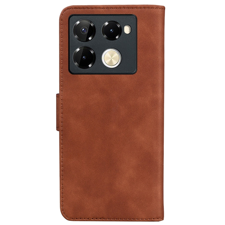 For Infinix Note 40 Pro+ 5G Skin Feel Pure Color Flip Leather Phone Case