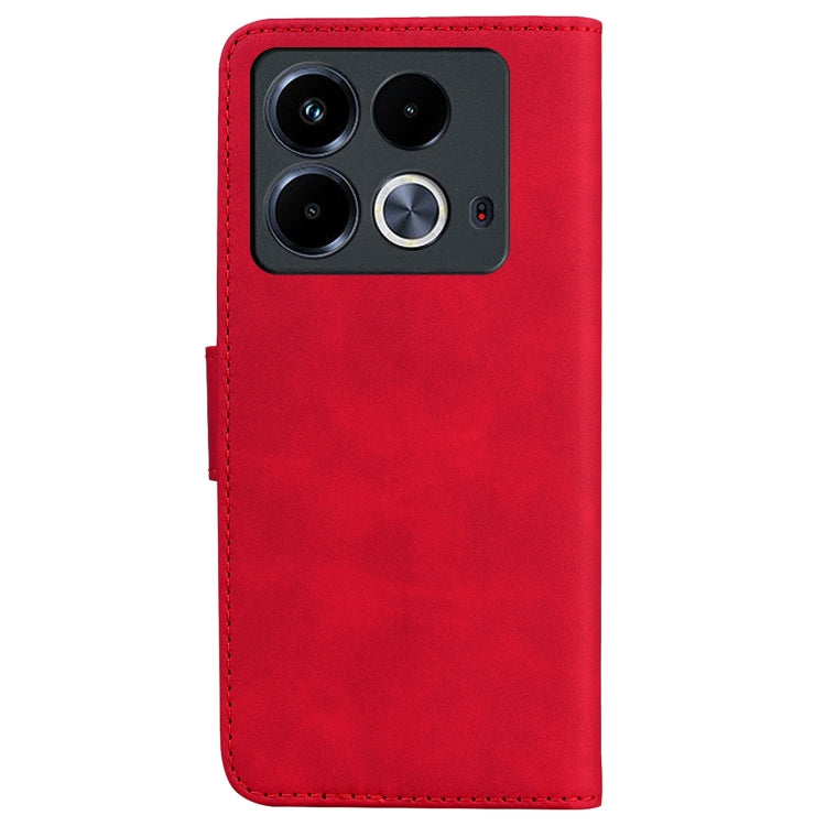 For Infinix Note 40 4G Skin Feel Pure Color Flip Leather Phone Case