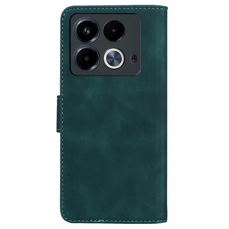 For Infinix Note 40 4G Skin Feel Pure Color Flip Leather Phone Case
