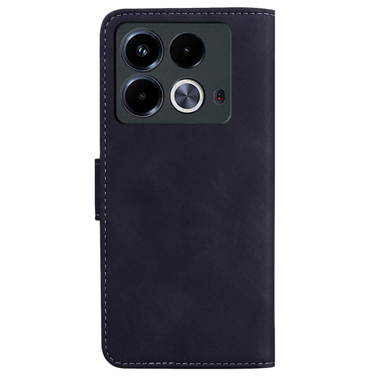 For Infinix Note 40 4G Skin Feel Pure Color Flip Leather Phone Case