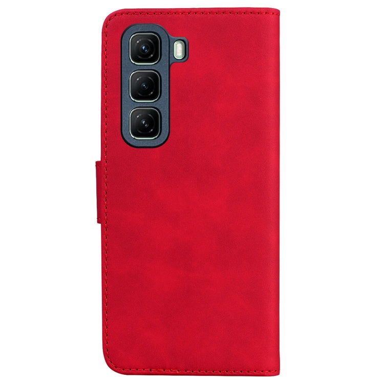 For Infinix Hot 50 5G Skin Feel Pure Color Flip Leather Phone Case