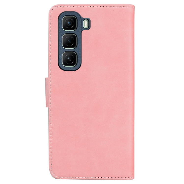 For Infinix Hot 50 5G Skin Feel Pure Color Flip Leather Phone Case
