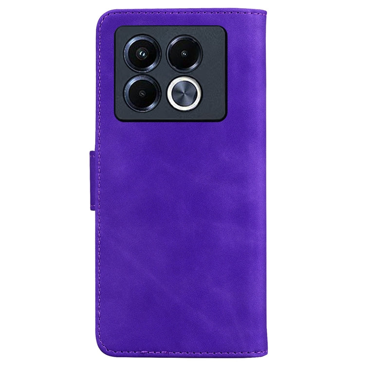 For Infinix Note 40 5G Skin Feel Pure Color Flip Leather Phone Case
