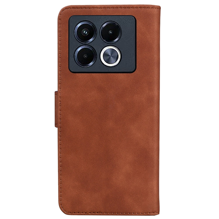 For Infinix Note 40 5G Skin Feel Pure Color Flip Leather Phone Case