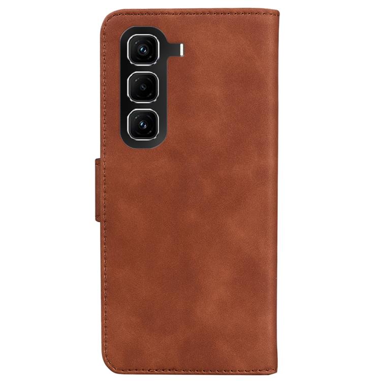 For Infinix Hot 50 Pro 4G Skin Feel Pure Color Flip Leather Phone Case