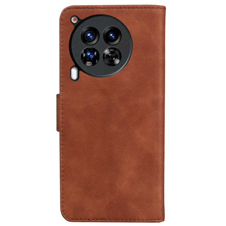 For Tecno Camon 30 Premier 5G Skin Feel Pure Color Flip Leather Phone Case