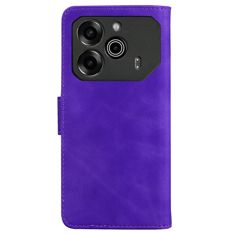 For Tecno Pova 6 5G / 6 Pro 5G Skin Feel Pure Color Flip Leather Phone Case
