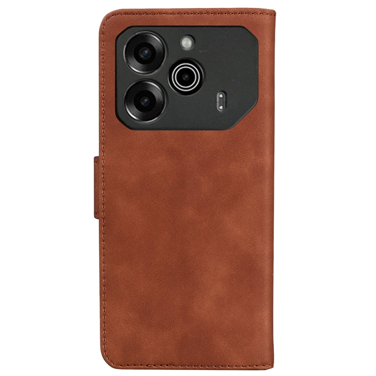 For Tecno Pova 6 5G / 6 Pro 5G Skin Feel Pure Color Flip Leather Phone Case