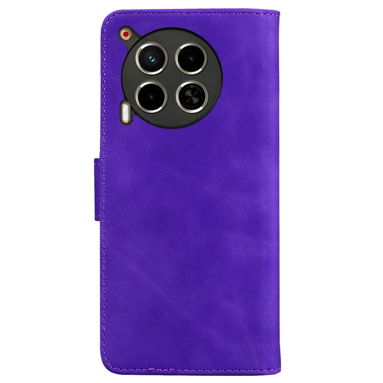 For Tecno Camon 30 4G / 5G / CL6 / CL7 Skin Feel Pure Color Flip Leather Phone Case
