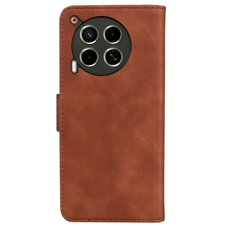 For Tecno Camon 30 4G / 5G / CL6 / CL7 Skin Feel Pure Color Flip Leather Phone Case