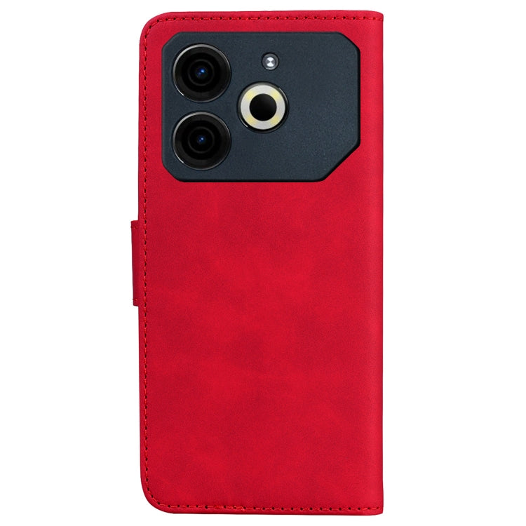 For Tecno Pova 6 Neo Skin Feel Pure Color Flip Leather Phone Case