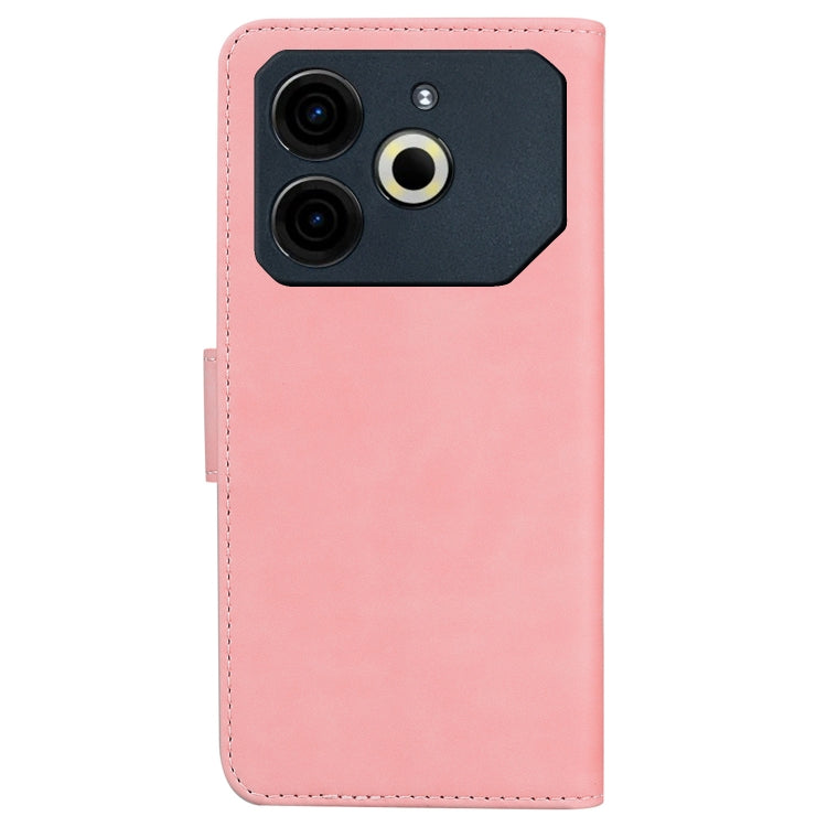 For Tecno Pova 6 Neo Skin Feel Pure Color Flip Leather Phone Case