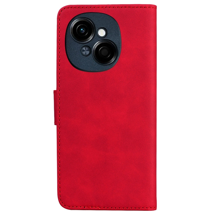 For Tecno Spark Go 1 / Pop 9 Pro Skin Feel Pure Color Flip Leather Phone Case