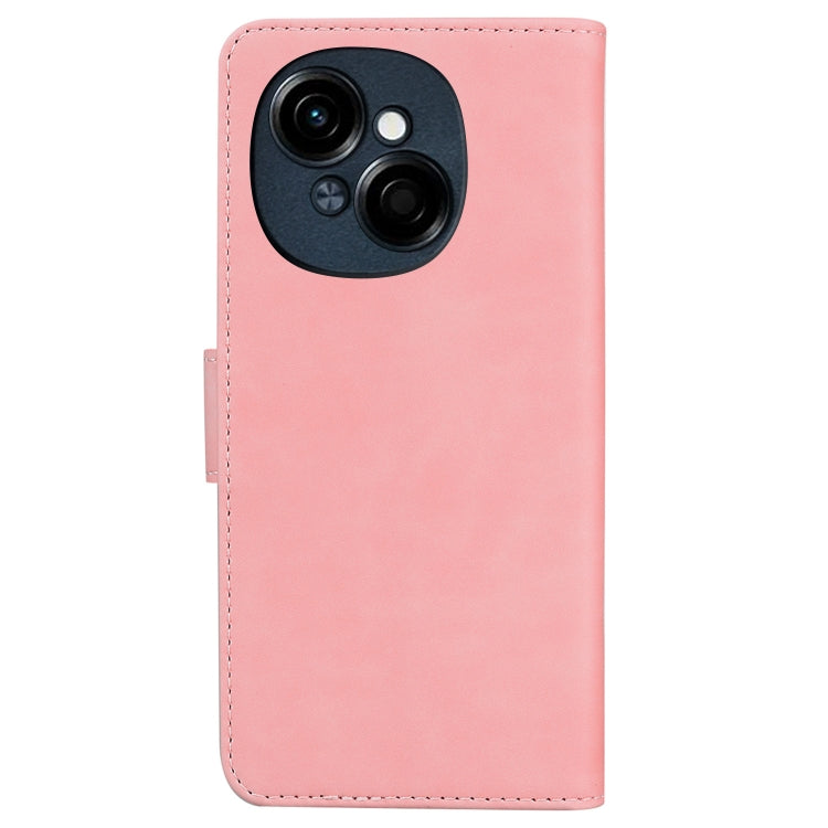 For Tecno Spark Go 1 / Pop 9 Pro Skin Feel Pure Color Flip Leather Phone Case