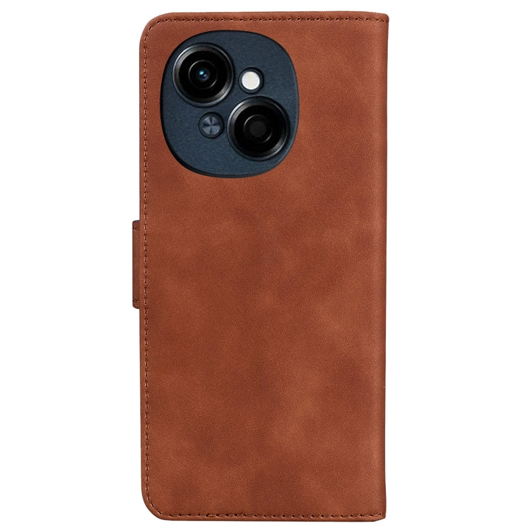 For Tecno Spark Go 1 / Pop 9 Pro Skin Feel Pure Color Flip Leather Phone Case
