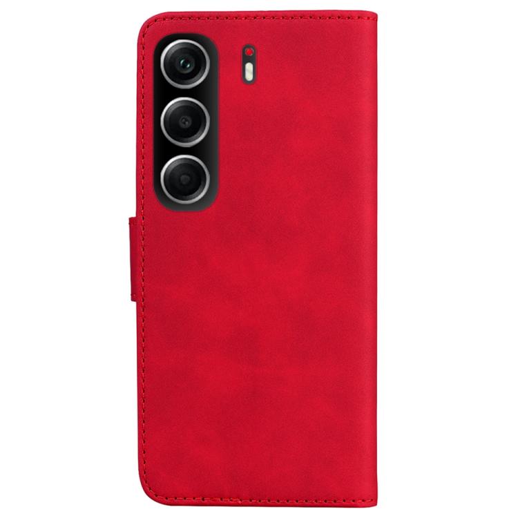 For Tecno Camon 40 Skin Feel Pure Color Flip Leather Phone Case