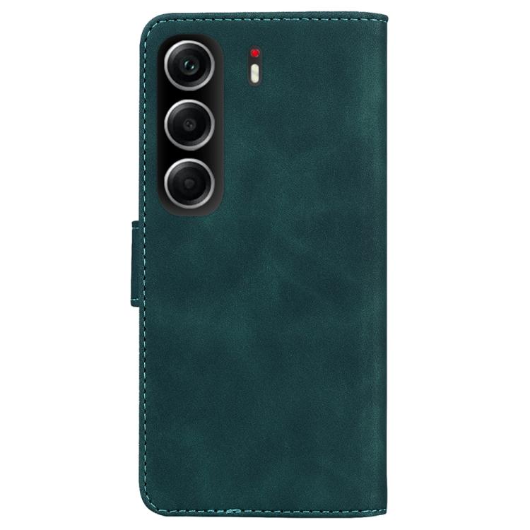 For Tecno Camon 40 Skin Feel Pure Color Flip Leather Phone Case