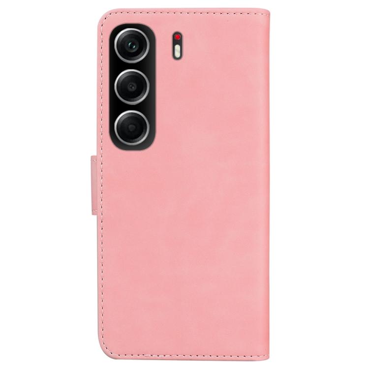 For Tecno Camon 40 Skin Feel Pure Color Flip Leather Phone Case