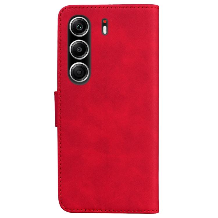 For Tecno Camon 40 Pro 4G Skin Feel Pure Color Flip Leather Phone Case