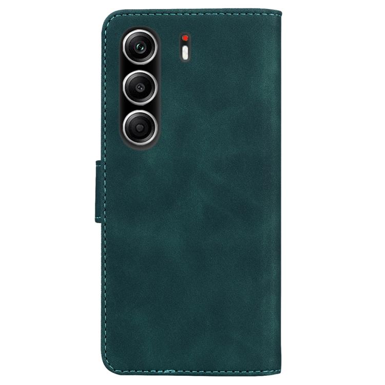 For Tecno Camon 40 Pro 4G Skin Feel Pure Color Flip Leather Phone Case