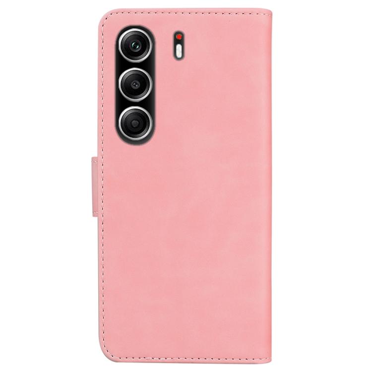 For Tecno Camon 40 Pro 4G Skin Feel Pure Color Flip Leather Phone Case