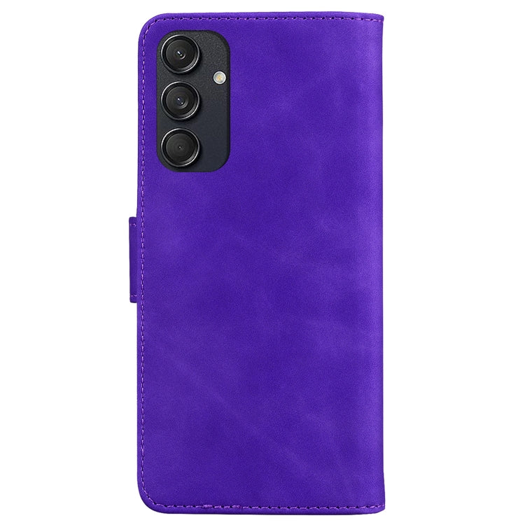 For Samsung Galaxy M55 Skin Feel Pure Color Flip Leather Phone Case