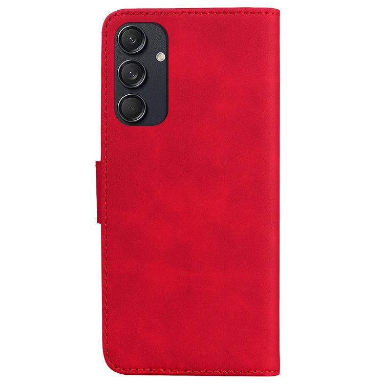 For Samsung Galaxy M55 Skin Feel Pure Color Flip Leather Phone Case