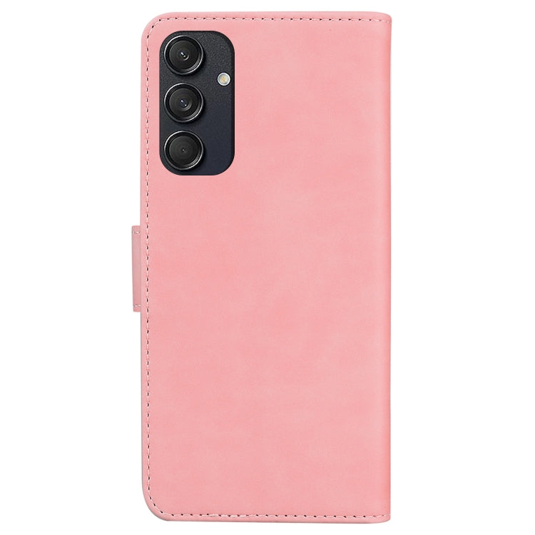 For Samsung Galaxy M55 Skin Feel Pure Color Flip Leather Phone Case