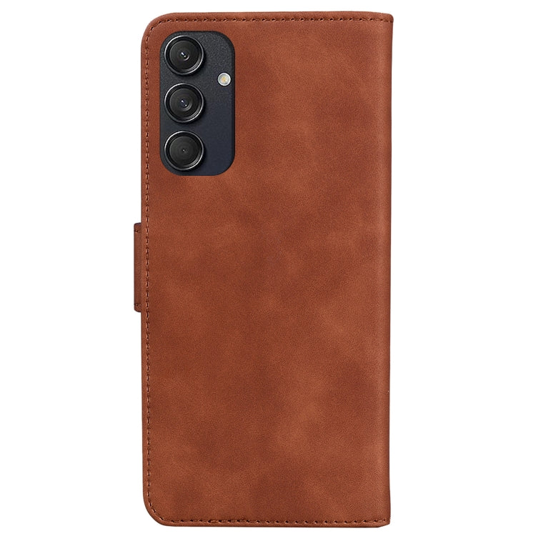 For Samsung Galaxy M55 Skin Feel Pure Color Flip Leather Phone Case