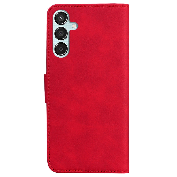 For Samsung Galaxy M15/F15 Skin Feel Pure Color Flip Leather Phone Case