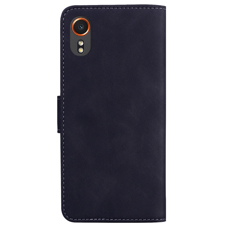 For Samsung Galaxy Xcover7 Skin Feel Pure Color Flip Leather Phone Case