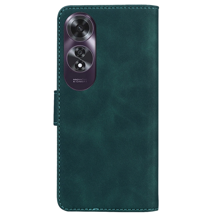 For OPPO A60 4G Skin Feel Pure Color Flip Leather Phone Case