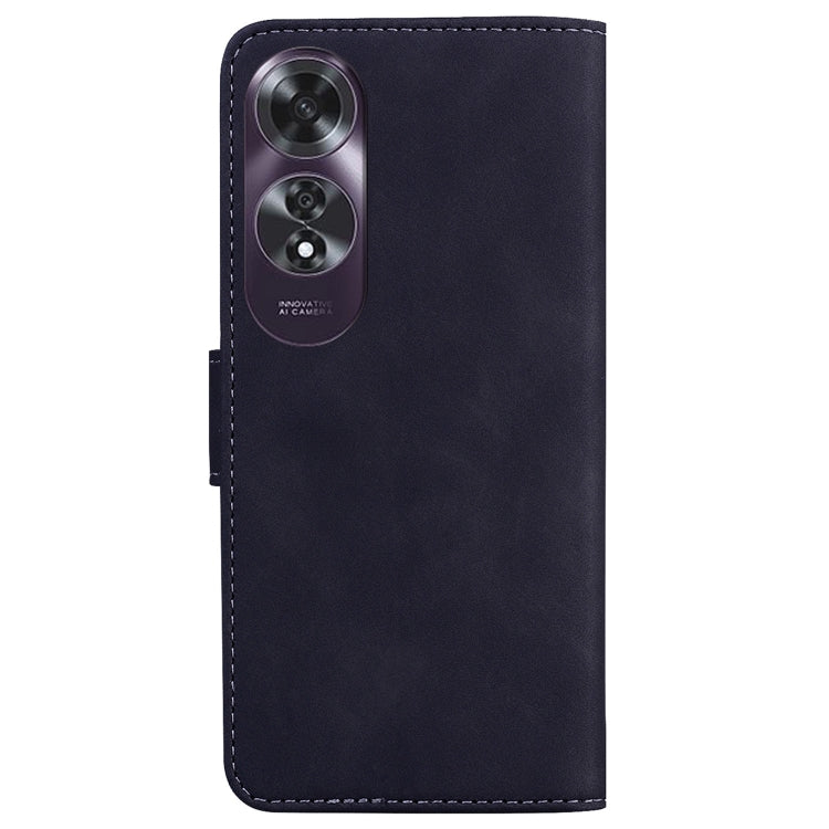For OPPO A60 4G Skin Feel Pure Color Flip Leather Phone Case