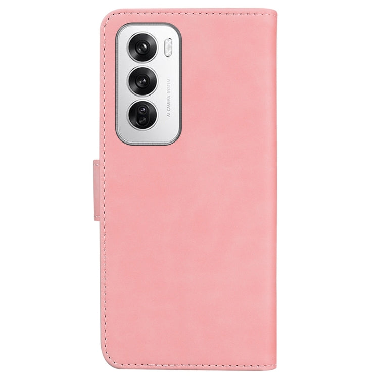 For OPPO Reno12 5G Global Skin Feel Pure Color Flip Leather Phone Case
