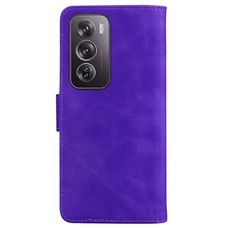 For OPPO Reno12 Pro 5G Global Skin Feel Pure Color Flip Leather Phone Case