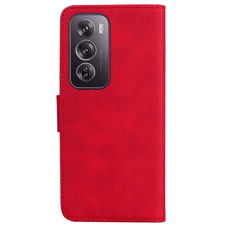 For OPPO Reno12 Pro 5G Global Skin Feel Pure Color Flip Leather Phone Case