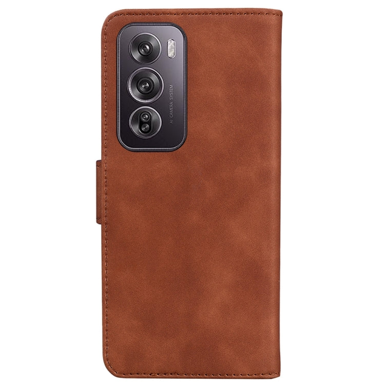For OPPO Reno12 Pro 5G Global Skin Feel Pure Color Flip Leather Phone Case