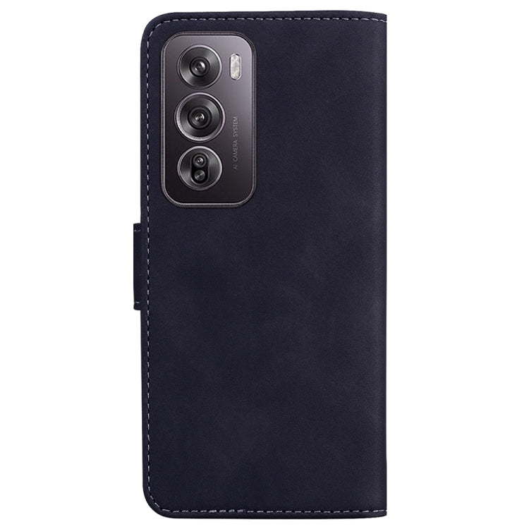For OPPO Reno12 Pro 5G Global Skin Feel Pure Color Flip Leather Phone Case