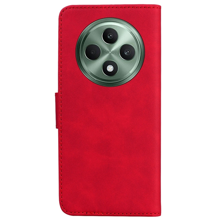 For OPPO Reno12 F 5G Skin Feel Pure Color Flip Leather Phone Case