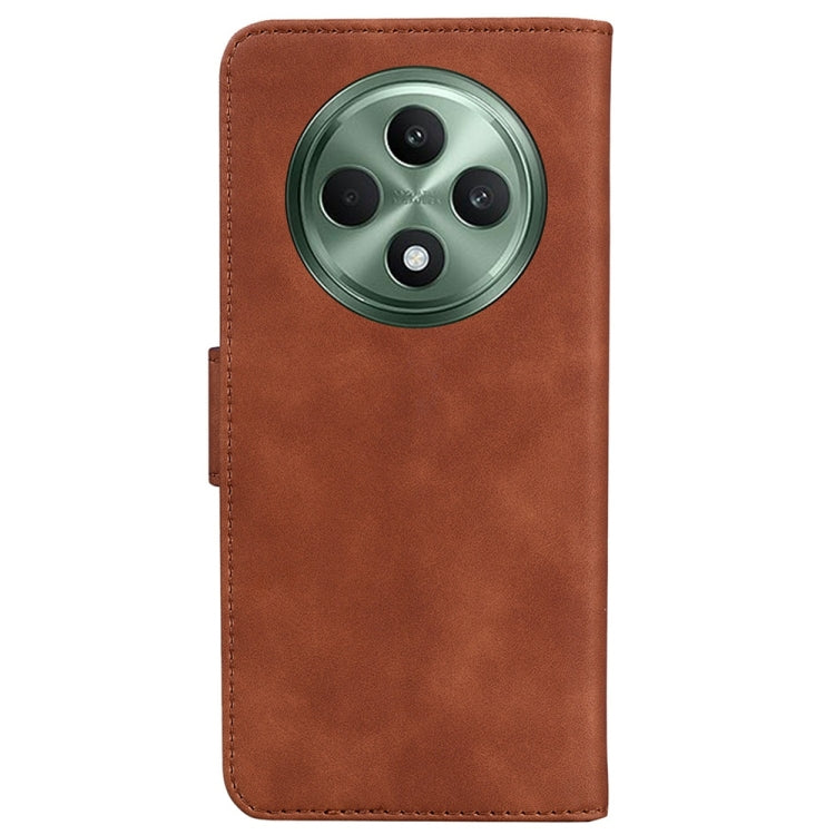 For OPPO Reno12 F 5G Skin Feel Pure Color Flip Leather Phone Case