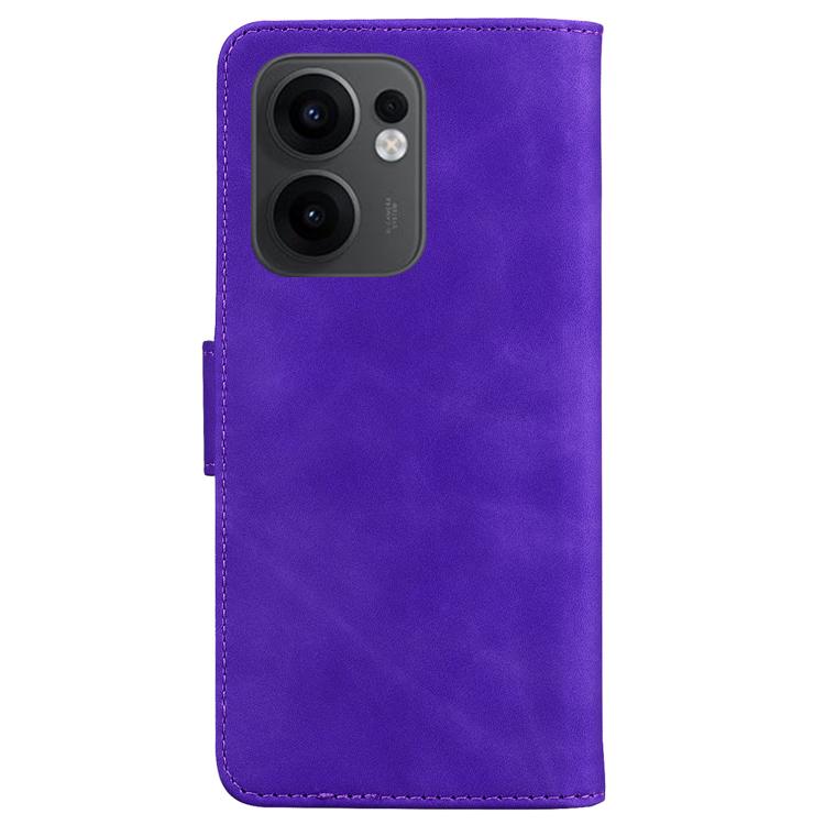 For OPPO Reno13 F 4G / 5G Skin Feel Pure Color Flip Leather Phone Case