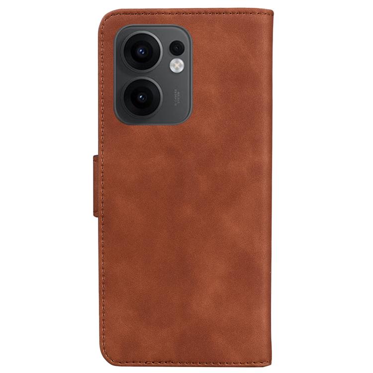 For OPPO Reno13 F 4G / 5G Skin Feel Pure Color Flip Leather Phone Case