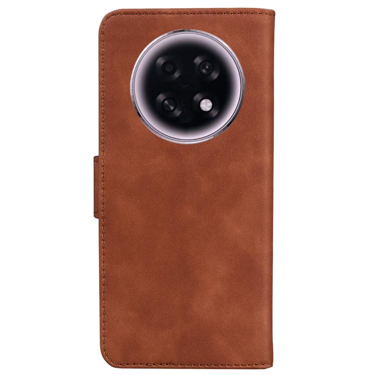 For OPPO A6 GT 5G Skin Feel Pure Color Flip Leather Phone Case