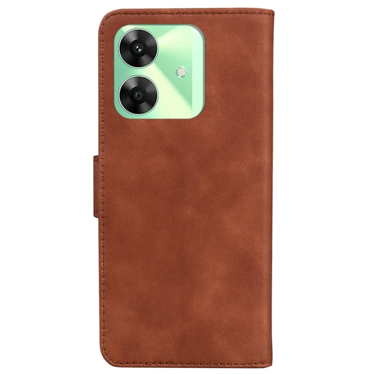 For Realme C61 / C63 / Note 60 Skin Feel Pure Color Flip Leather Phone Case