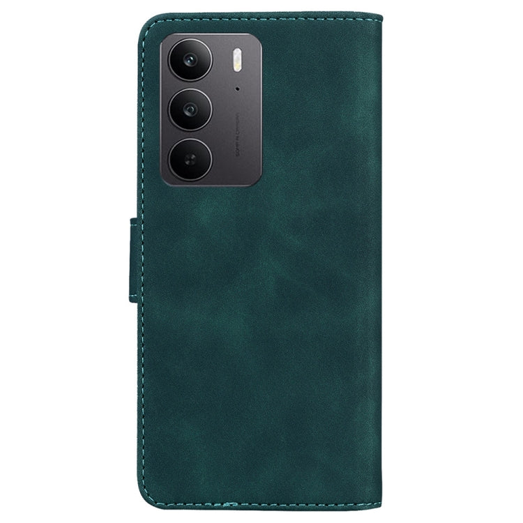 For Realme C75 Skin Feel Pure Color Flip Leather Phone Case