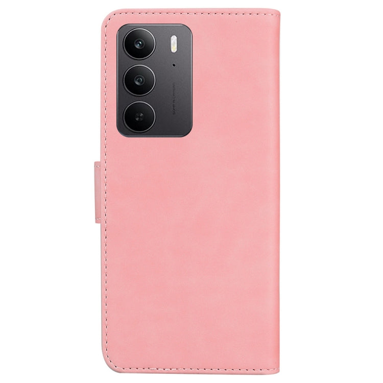 For Realme C75 Skin Feel Pure Color Flip Leather Phone Case